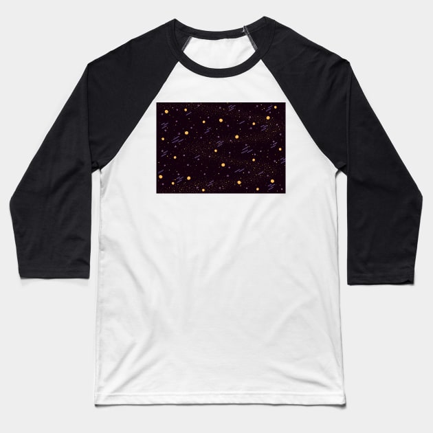 Galaxy Night Sky Baseball T-Shirt by Sierraillustration